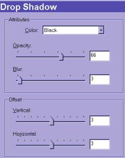 Adding a drop shadow