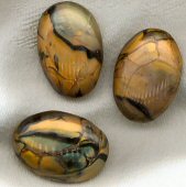 Gold Mokumegane cabochons